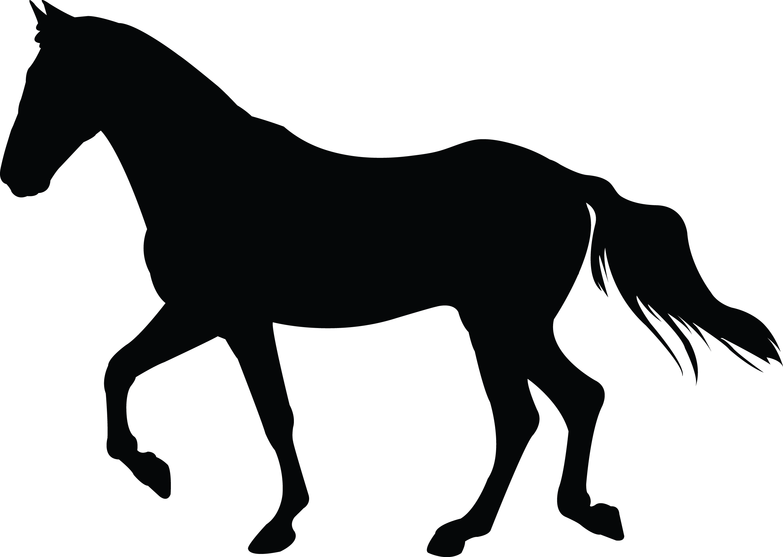 Pferd Silhouette BlechMal