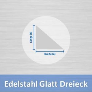 Edelstahl glatt Dreieck