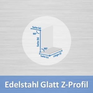 Edelstahl glatt Z-Profil