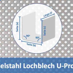 Edelstahl Lochblech U-Profil